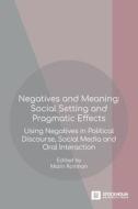 Negatives and Meaning edito da Stockholm University Press