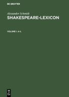 Shakespeare-Lexicon di Alexander Schmidt edito da De Gruyter
