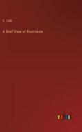 A Brief View of Positivism di S. Lobb edito da Outlook Verlag