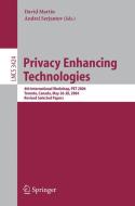 Privacy Enhancing Technologies edito da Springer Berlin Heidelberg