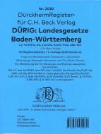 Dürckheim-Register Nr. 2030 / Dürig / Baden-Württemberg di Constantin von Dürckheim edito da Dürckheim Verlag GmbH
