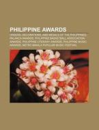 Philippine Awards: Orders, Decorations, di Books Llc edito da Books LLC, Wiki Series