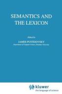 Semantics and the Lexicon edito da Springer Netherlands
