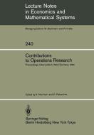 Contributions to Operations Research edito da Springer Berlin Heidelberg