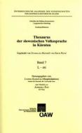Thesaurus Der Slowenischen Volkssprache in Karnten. Band 7: L -Mi edito da Austrian Academy of Sciences Press