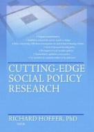 Cutting-edge Social Policy Research edito da Taylor & Francis Inc