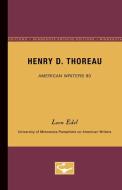 Henry James - American Writers 4: University of Minnesota Pamphlets on American Writers di Leon Edel edito da UNIV OF MINNESOTA PR