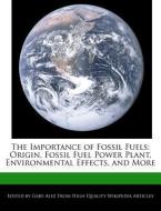 The Importance of Fossil Fuels: Origin, Fossil Fuel Power Plant, Environmental Effects, and More di Gaby Alez edito da WEBSTER S DIGITAL SERV S