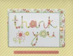Floral Letters Thank You Cards [With 12 Envelopes] edito da Sellers Publishing