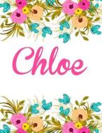 Chloe: Large Personalised Chloe Notebook for Writing 100 Lined Pages (White Floral Design) di Kensington Press edito da Createspace Independent Publishing Platform