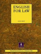 English for Law di A. Riley edito da Pearson English Language Teaching