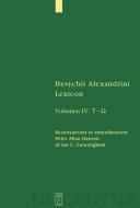 [tau - Omega] di Hesychius Alexandrinus edito da Walter de Gruyter
