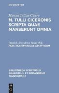 Epistulae ad Atticum di Marcus Tullius Cicero edito da De Gruyter