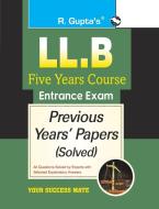 Ll.b-five Years Course Entrance Exam Pre di RPH EDITORIAL BOARD edito da Lightning Source Uk Ltd
