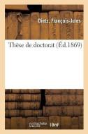 Th se de Doctorat di Dietz edito da Hachette Livre - BNF
