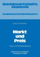 Markt und Preis di Theo Scherer edito da Gabler Verlag