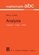 Analysis di Heinz Junek edito da Vieweg+Teubner Verlag