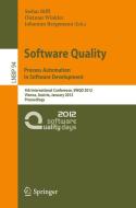 Software Quality edito da Springer-Verlag GmbH