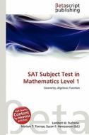 SAT Subject Test in Mathematics Level 1 edito da Betascript Publishing