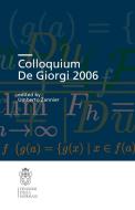 Zannier, U: Colloquium De Giorgi 2006 di Umberto Zannier edito da Springer-Verlag GmbH