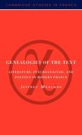 Genealogies of the Text di Jeffrey Mehlman edito da Cambridge University Press