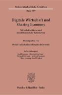 Digitale Wirtschaft und Sharing Economy. edito da Duncker & Humblot GmbH