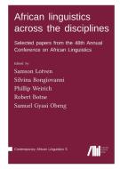African linguistics across the disciplines edito da Language Science Press