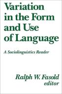 Variation in the Form and Use of Language edito da Georgetown University Press