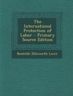 The International Protection of Labor di Boutelle Ellsworth Lowe edito da Nabu Press