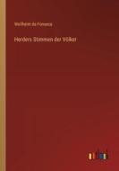 Herders Stimmen der Völker di Wollheim da Fonseca edito da Outlook Verlag