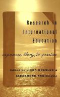 Research in International Education edito da Lang, Peter