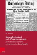 Nationalbesitzstand und »Wiedergutmachung« di Iris Nachum edito da Vandenhoeck + Ruprecht