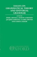 Essays on Grammatical Theory and Universal Grammar edito da OXFORD UNIV PR