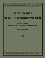 Versicherungswesen di Alfred Manes edito da Vieweg+Teubner Verlag