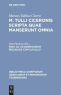 Academicorum reliquiae cum Lucullo di Marcus Tullius Cicero edito da De Gruyter