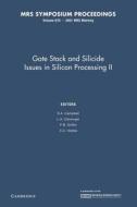 Gate Stack And Silicide Issues In Silicon: Volume 670 edito da Cambridge University Press