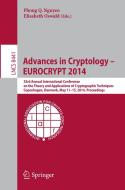 Advances in Cryptology - EUROCRYPT 2014 edito da Springer Berlin Heidelberg
