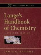 Lange\'s Handbook Of Chemistry di James G. Speight edito da Mcgraw-hill Education - Europe