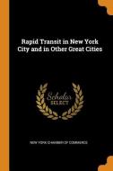 Rapid Transit In New York City And In Other Great Cities edito da Franklin Classics Trade Press