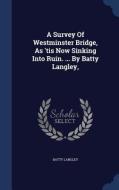 A Survey Of Westminster Bridge, As 'tis Now Sinking Into Ruin. ... By Batty Langley, di Batty Langley edito da Sagwan Press