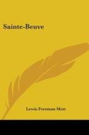 Sainte-beuve di Lewis Freeman Mott edito da Kessinger Publishing, Llc