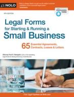 Legal Forms For Starting & Running A Small Business di Fred S Steingold edito da Nolo