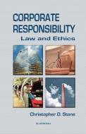Corporate Responsibility: Law and Ethics di Jerome Tuccille, Christopher D. Stone edito da BEARD GROUP INC