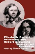 Elizabeth Barrett Browning and Robert Browning di Na Na edito da Palgrave USA