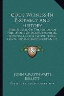 God's Witness in Prophecy and History: Bible Studies on the Historical Fulfilments of Jacob's Prophetic Blessings on the Twelve Tribes, Contained in G di John Crosthwaite Bellett edito da Kessinger Publishing