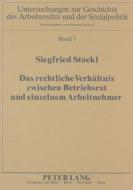 Das rechtliche Verhältnis zwischen Betriebsrat und einzelnem Arbeitnehmer di Siegfried Stöckl edito da Lang, Peter GmbH