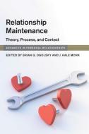 Relationship Maintenance edito da Cambridge University Press