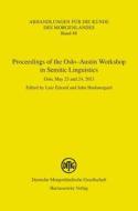 Proceedings of the Oslo-Austin Workshop in Semitic Linguistics: Oslo, May 23 and 24, 2013 edito da Harrassowitz
