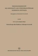 Untersuchungen über Reaktionen in flüssigem Ammoniak di Otto Schmitz-Dumont edito da VS Verlag für Sozialwissenschaften