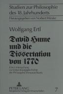 David Hume und die Dissertation von 1770 di Wolfgang Ertl edito da Lang, Peter GmbH